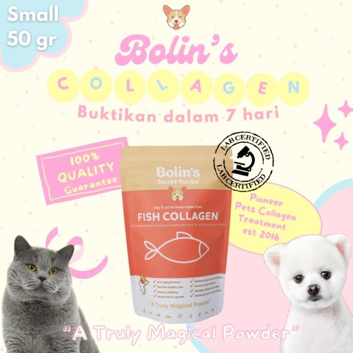 Bolin'S Secret Recipe - 50Gr Pure Fish Collagen Pet Fish Collagen Anjing Fish Collagen Kucing