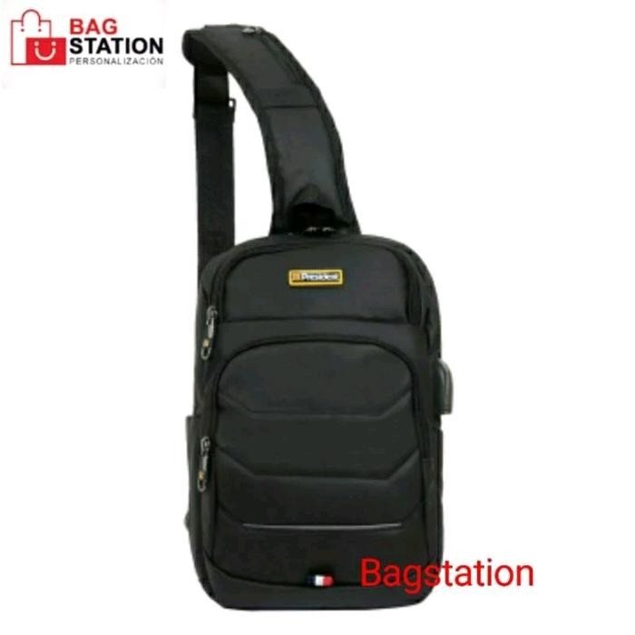 CHEST BAG PRESIDENT USB ORIGINAL SELEMPANG PRESIDENT USB ORIGINAL SLING BAG PRESIDENT USB ORIGINAL