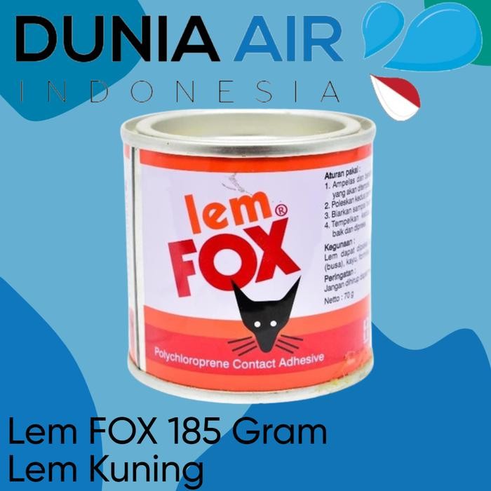LEM FOX 185 GRAM LEM KUNING FOX LEM KAYU LEM KULIT LEM KARET PLASTIK
