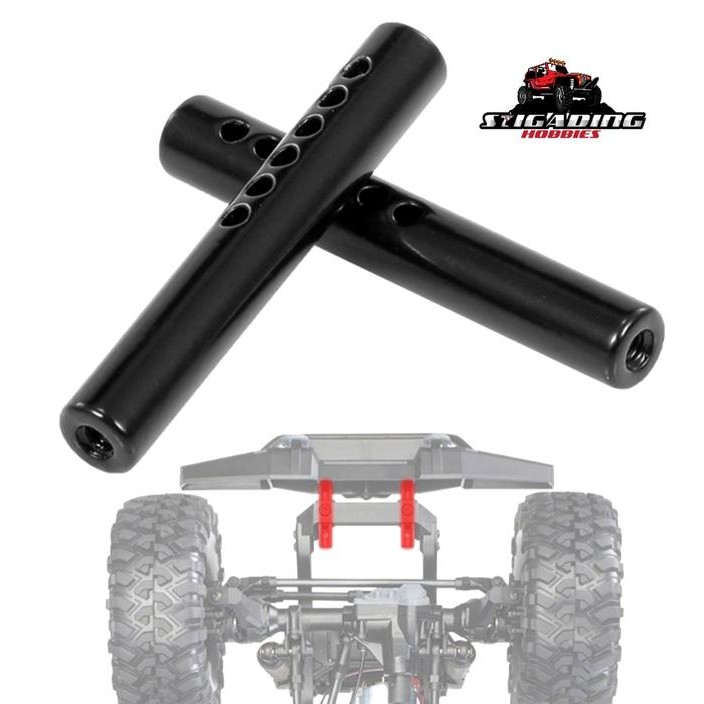 MJ METAL BUMPER MOUNT HOLDER POST ROUND TRX4 TRX6 SCX10 RGT (2PCS)