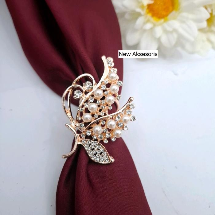 Bros Ring Cincin Jilbab Kerudung Segi Empat Fashion Hijab Muslim