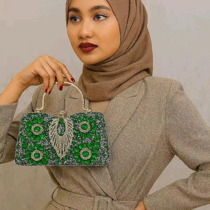 Top Tas Mewah Wanita untuk & Kondangan Crystal Handbag