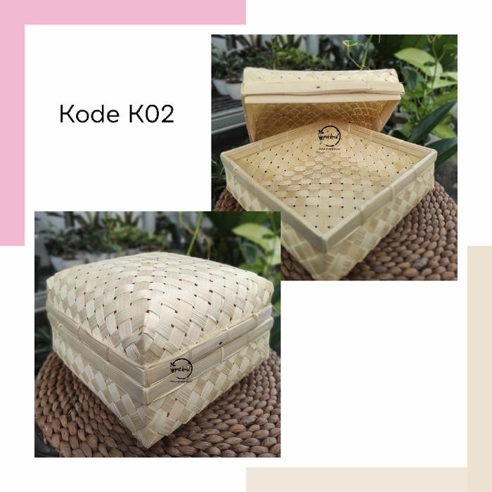 Besek Kaki Bambu 20 x 20 cm / Keranjang Besek / Kode K02