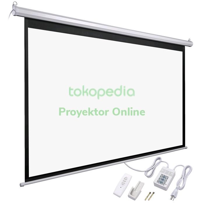 Screen Projector 120" Motorize / Layar Proyektor 120" Otomatis Promo 