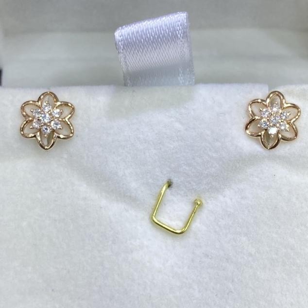 Giwang berlian eropa flower best seller