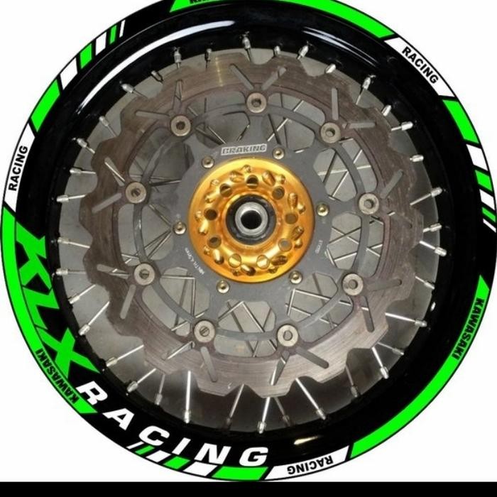 Cutting Sticker Stiker Lis Velg Motor Kawasaki KLX CUSTOM