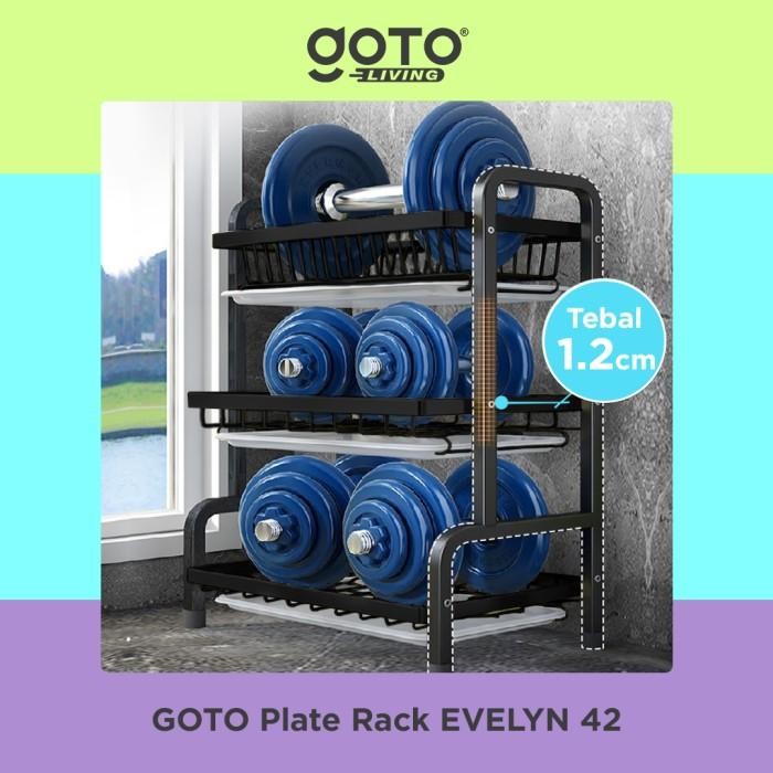 Goto Evelyn Rak Serbaa Pengering Cuci Piring Dapur Susun Wastafel