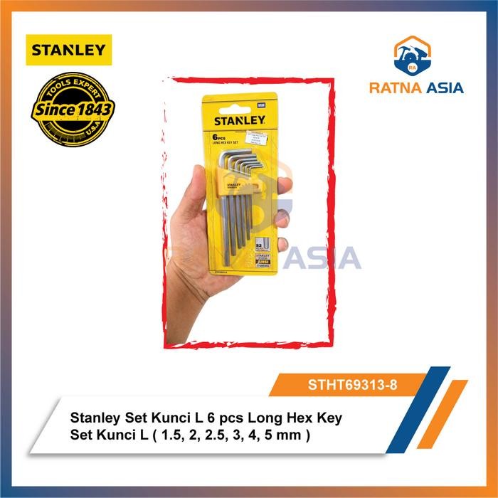 Stanley Stht69313-8 Set Kunci L 6 Pcs Long Hex Key Set Kunci L