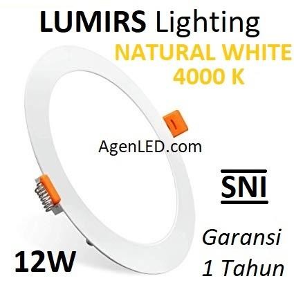BERKUALITAS LUMIRS Lampu Downlight LED Panel 12W 4000K 12 Watt Bulat Inbow 4000 K