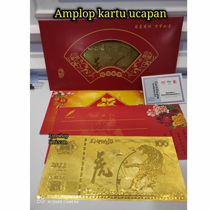 ds6d- Angpao Emas Shio Harimau Tahun 2022 Amplop Imlek Cny - Lihat Video