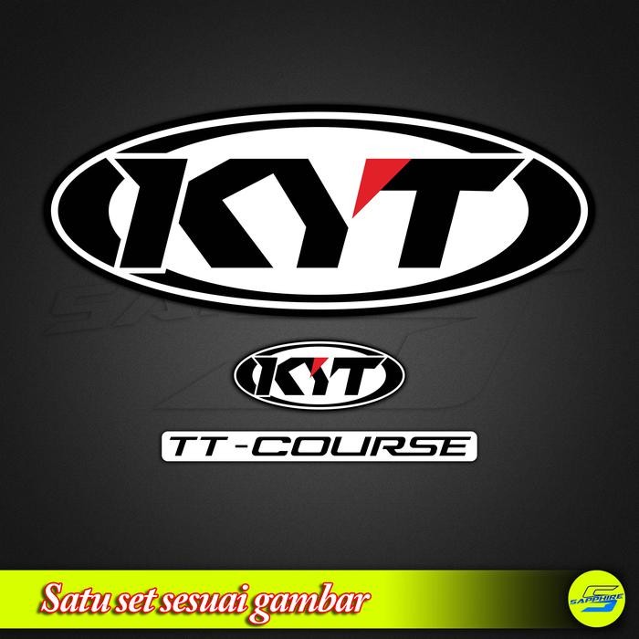 SIAPKIRIM Sticker Helm KYT TT Course Stiker Helmet KYT TT-COURSE READY STOCK