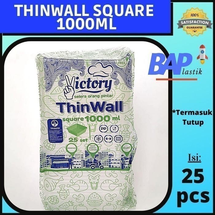 Thinwall Square 1000 ml / Thinwall Victory / Kotak Plastik