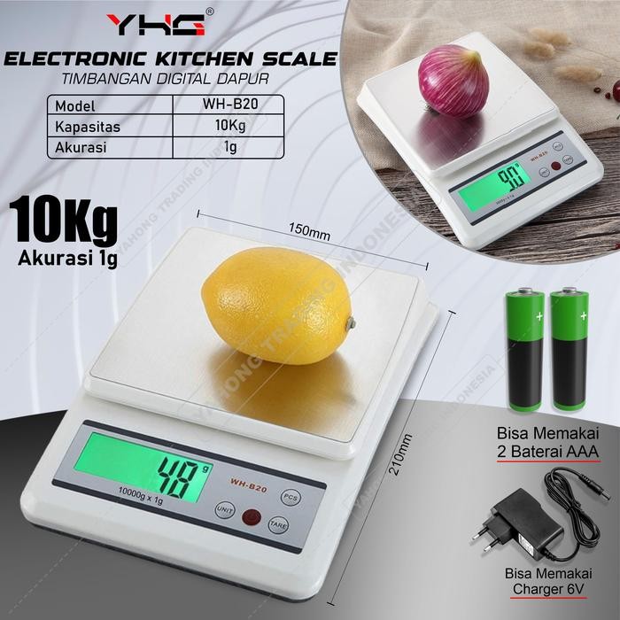 Goto Smart - Timbangan Dapur Digital Portable / Timbangan Kue Kopi 10Kg 1G