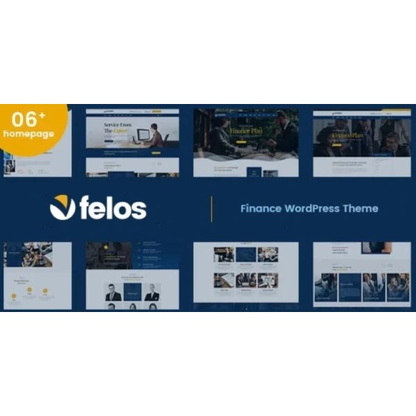 Felos – Finance Theme WordPress Premium Lifetime Unlimited Website Domain Original