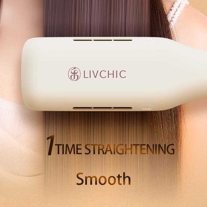 2583- Livchic 2In1 Ls303Pro Catok Rambut Rambut Lurus Dengan Perlidungan Keratin Panel