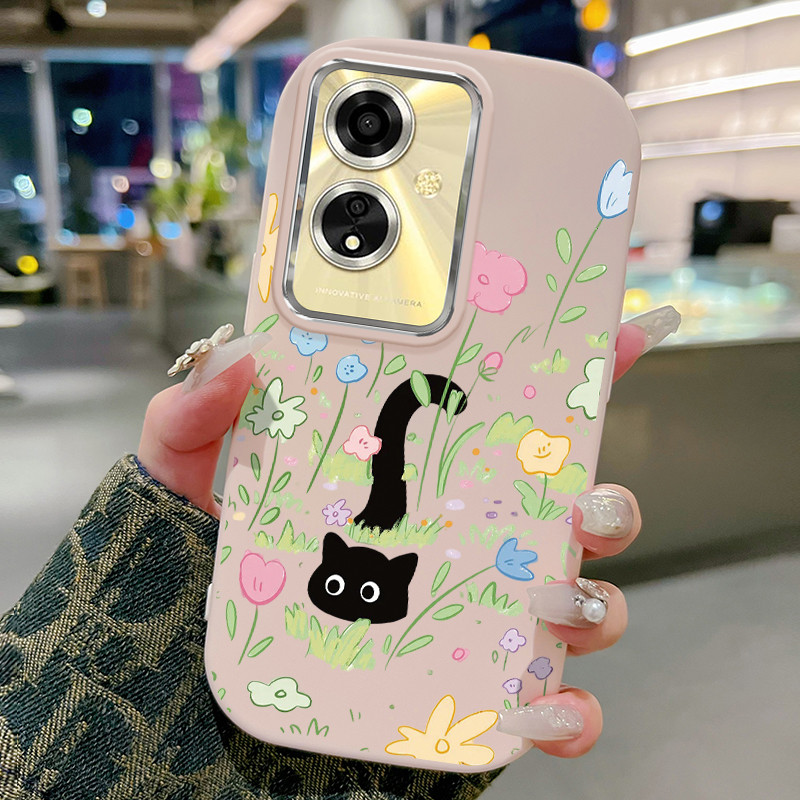 Casing Hp Untuk OPPO A59 F1s Case Casing Kucing Rumput HP Kasing bulat gemuk Cesing Silikon Softcase