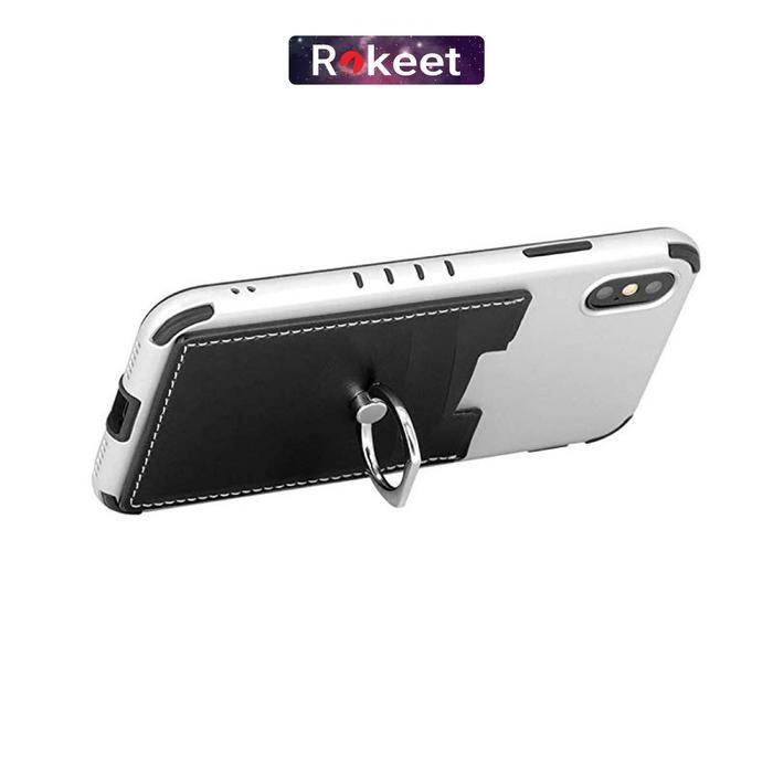 Terlaris Rokeet Sticky Iring Card Holder Hp Premium Leather Card Holder Case