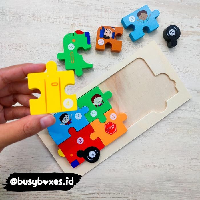 Hobi3s- [Busyboxes.Id] Mainan Edukasi Puzzle 3D Wooden Toys Kayu Montessori