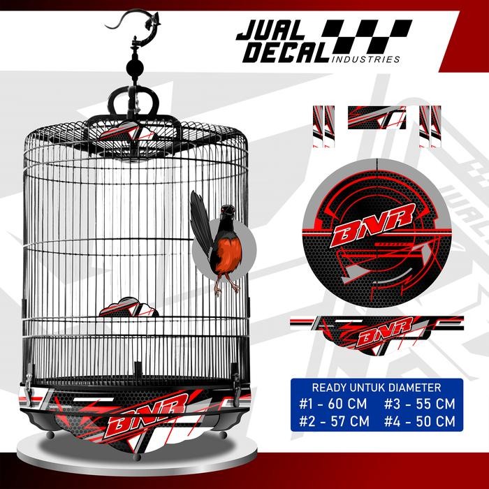 TERMURAH Stiker Sangkar Murai Batu Decal Tebok Burung Murai BNR 01 Line Variasi READY STOCK