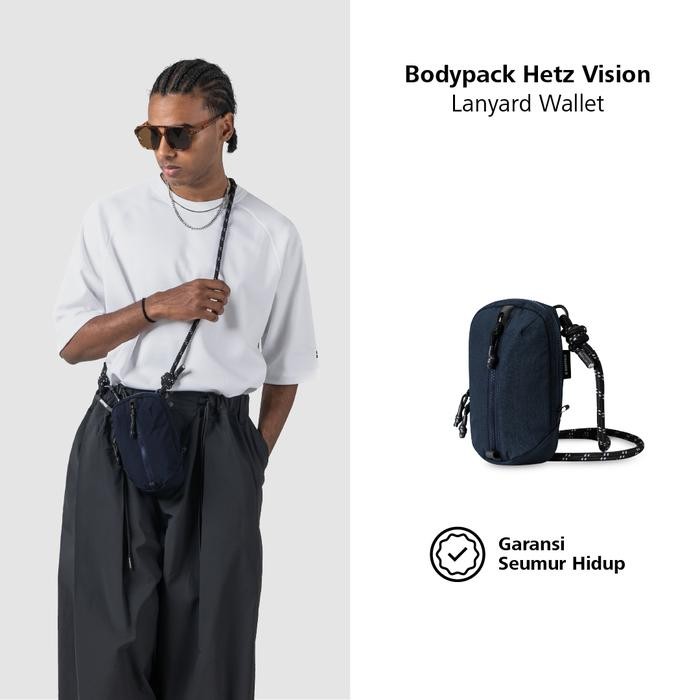 Bodypack Hetz Vision Travel Pouch Tas Dompet HP Selempang Kecil Ringan dan Kuat - Navy