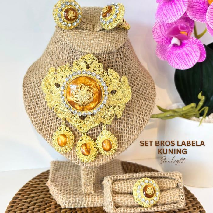STARLIGHT BALI - Set Bros Labela (Bros, anting, cincin) / Set Alpaka / Bros Alpaka / Bros Pin - Kuni