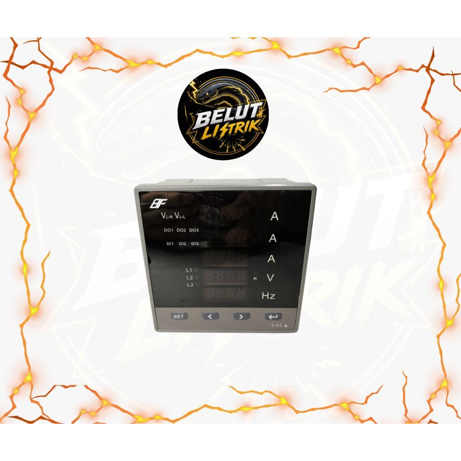 DIGITAL PANEL METER LED A, V, HZ 3PHASE / DIGITAL POWER METER THREE PHASE AMPERE, VOLT, HZ / AMPERE 