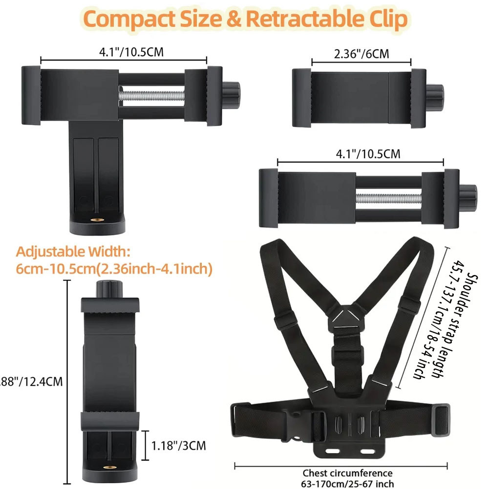 Chest Strap Rotate Phone Mount for Mobile Phone iphone Holder Chest Strap for Gopro Hero Insta360