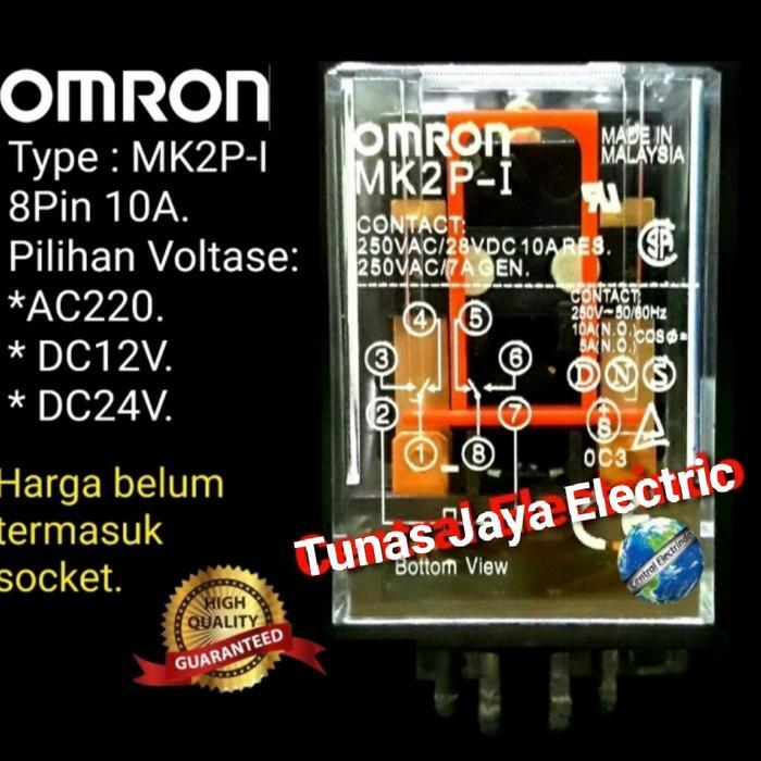 Relay Mk2P-N 12V Led Omron Terbaru 
