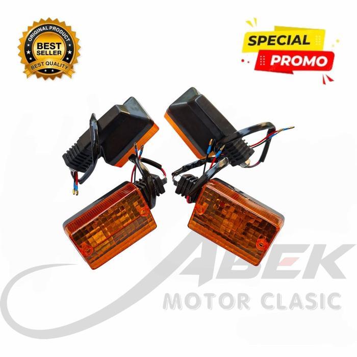 Lampu Sein Sen Gl100 Win Set Depan Belakang Motor Gl 100 Win Model Standart