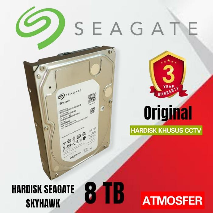 HARDISK CCTV 8TB SEAGATE SKYHAWK ORIGINAL RESMI HARDISK KHUSUS CCTV