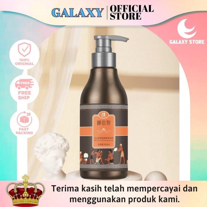 TOP CHOICEJAPAN WHITENING SHOWER/ WHITENING MUD BATH / Lumpur Vulkanik Shower Gel 300ml / Gel mandi