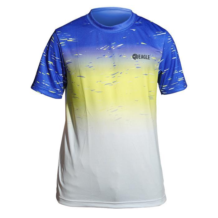 Eagle Shirt Badminton Kaos Badminton Jersey Pria Anti Bakteri Gradient - Biru Citrun, L Badminton Je