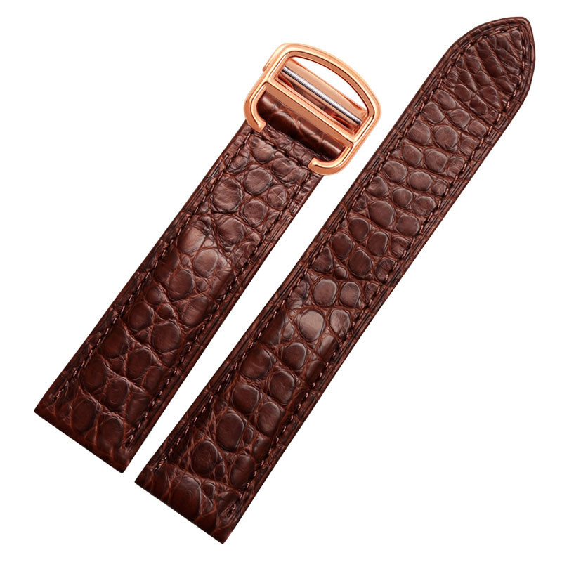 20mm 22mm 23mm For Cartier crocodile strap Genuine leather tank Solo key London calibo Men's