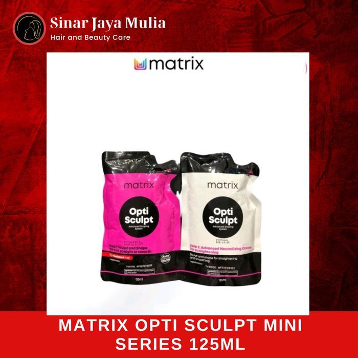 Matrix Opti Sculpt Mini Set 125mlx2-Smoothing/Pelurusan Rambut Keratin/Perming/Obat Keriting Rambut 