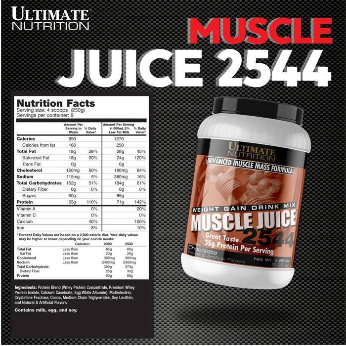 Ultimate Nutrition Muscle Juice 2544 Best Weight Gainer Ingredients Import Usa - Suplemen Fitnes /