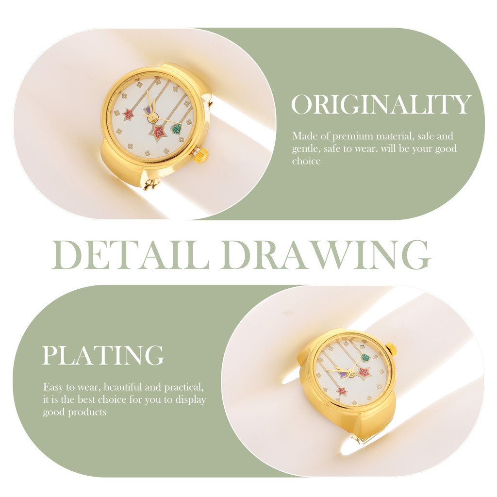 Ring Watch Decorative Exquisite Stainless Steel Retro Ring Watch Finger Watch Exquisite Watch Ring