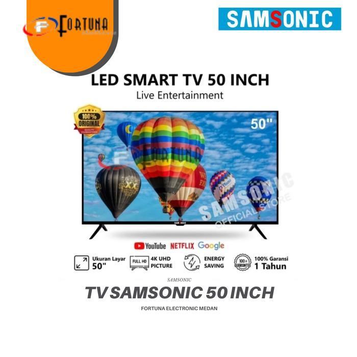 TV LED 50 INCH ANDROID TV SAMSONIC TV HSTVD50S-A MEDAN - 50 INCH