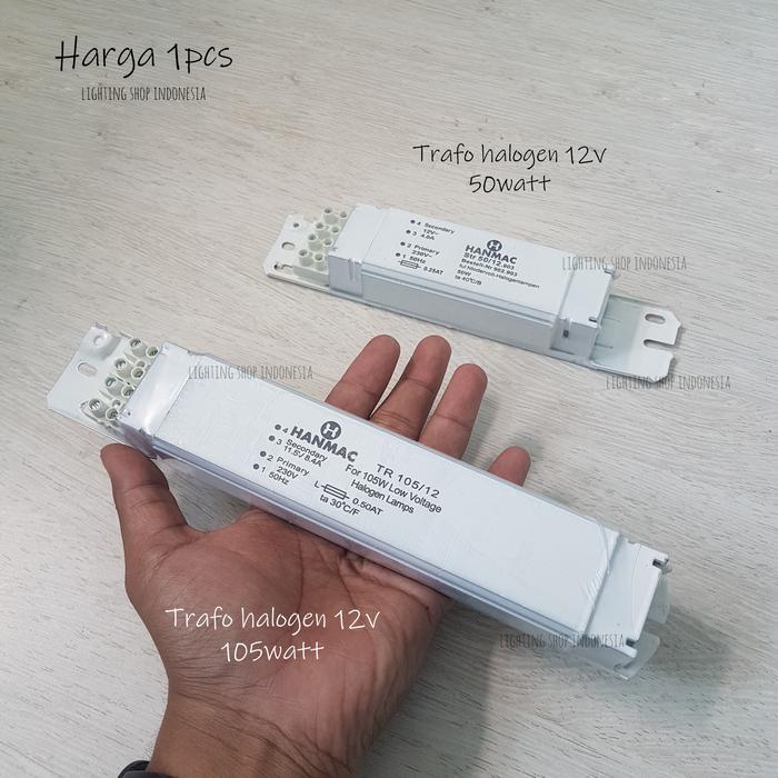 TRAFO DRIVER TRANSFORMER 12VOLT AC HALOGEN PIJAR LED 50WATT 105WATT ADAPTOR POWER SUPPLY BISA UNTUK