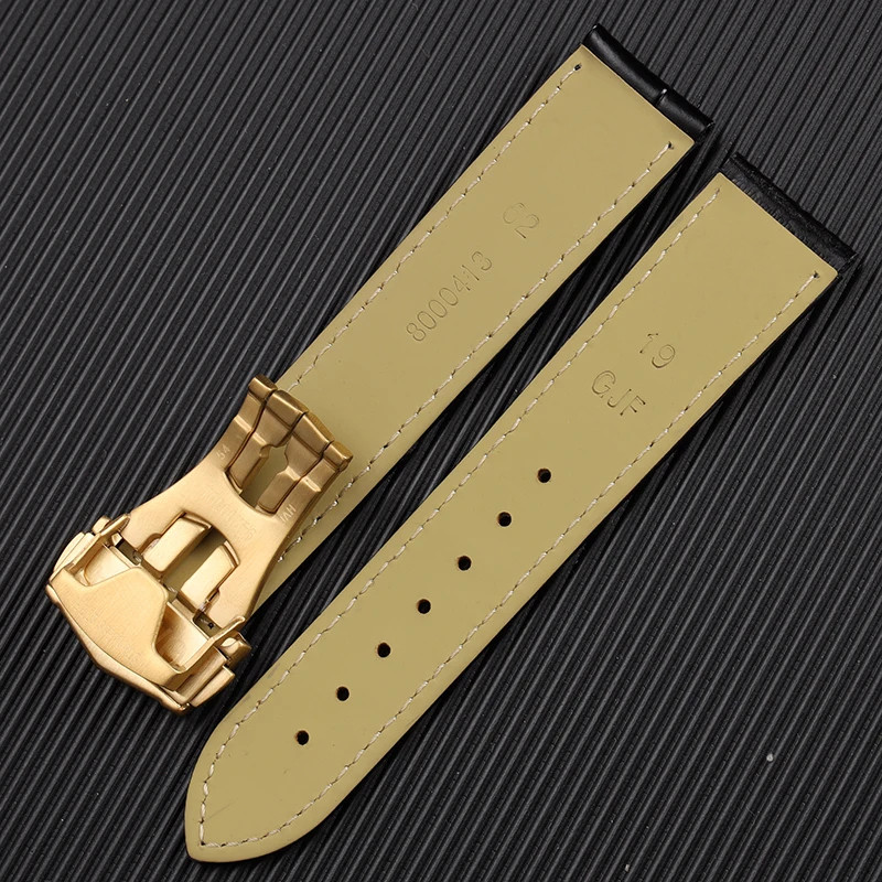 Genuine Leather Strap for Omega Seamaster Speedmaster Folding Buckle Bracelet Waterproof Calfskin