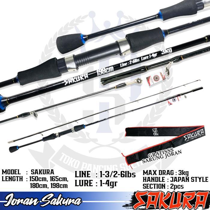 Joran UL Sakura Sambung 2 Fiber Solid Pancing