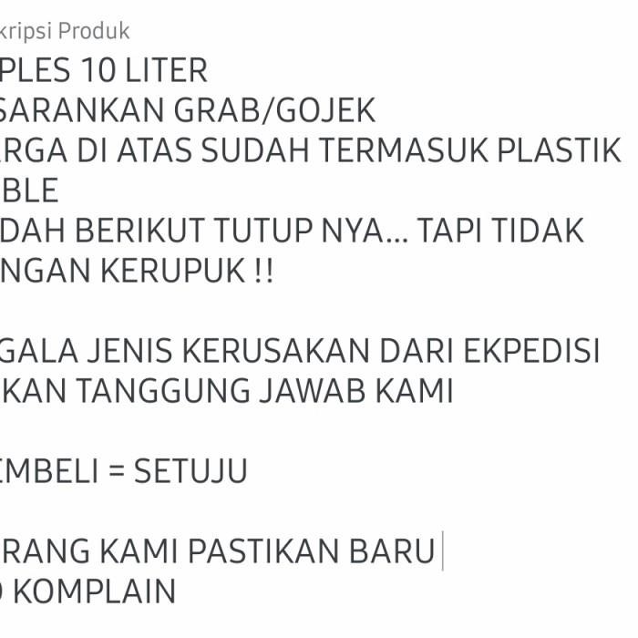 Toples Plastik 10 liter