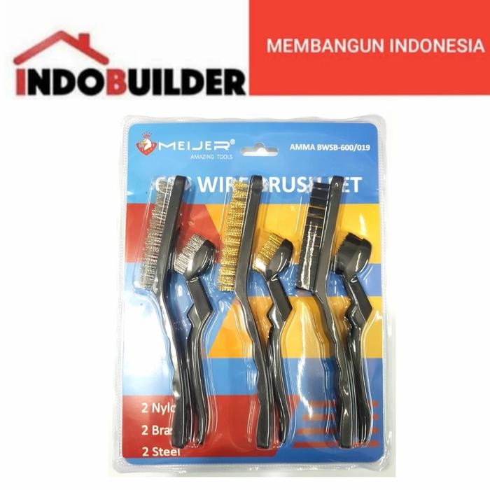 MEIJER SIKAT KOMBINASI SET 3 PCS WIRE BRUSH SET HAND BRUSH
