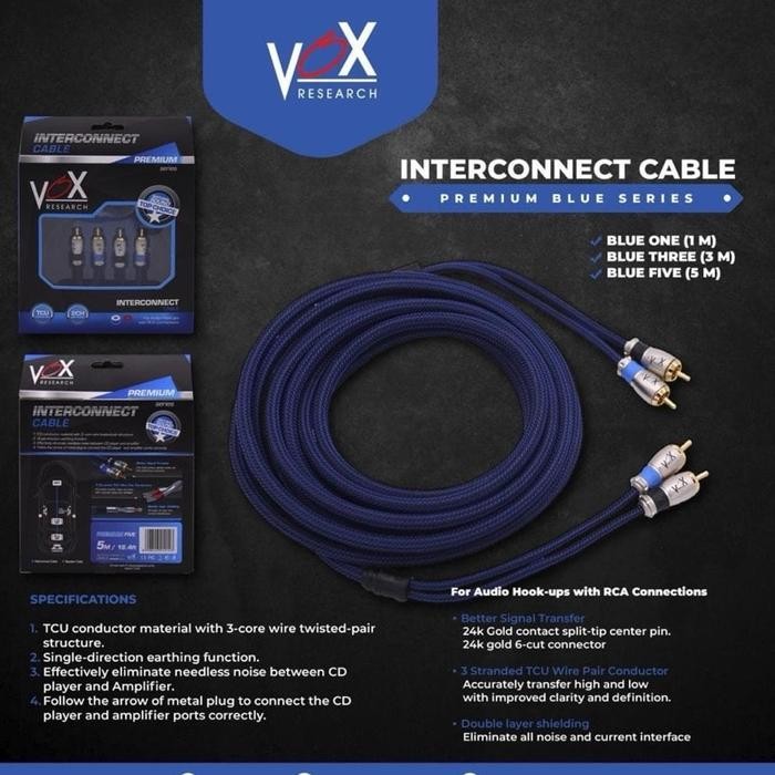 Kabel Rca Vox Premium Research 5M Grab/Gosend