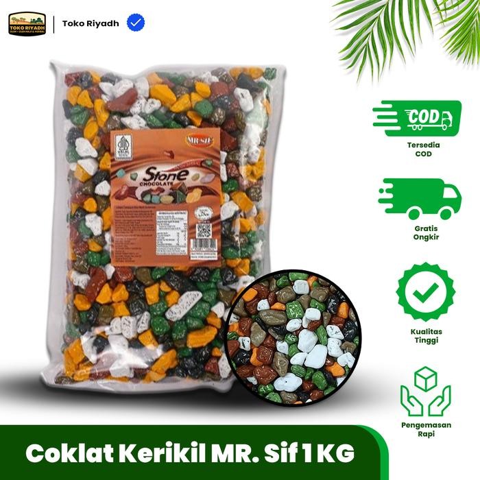 

Mamiseler45 - Coklat Kerikil Mr. Sif 1Kg - Coklat Asli Manis 100% Toples Snack Cemilan Premium