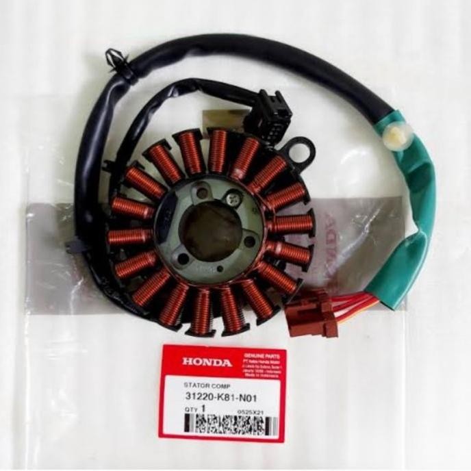 Honda Spul Assy Asli Ahm Beat Sporty Esp 31220-K81-N01 Stator Comp Kode Part 31220K81N01 Untuk Motor