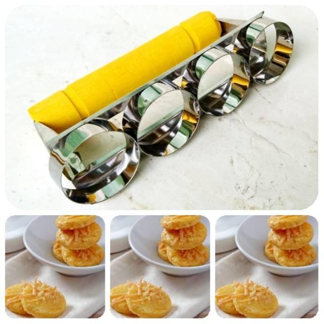 Cetakan kue kering roti kacang cookie cutter nastar bulat