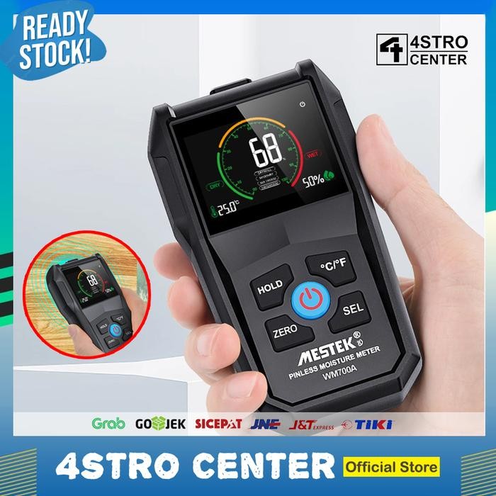 Mestek Wm700A Moisture Meter Pinless Wood Concrete Mc Tester Tembok