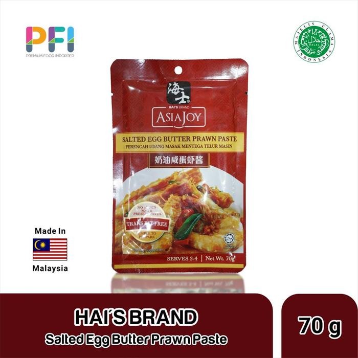 

Pilihan- Hais Asia Joy Salted Egg Butter Prawn Paste 70G - Bumbu Udang Telur Asin