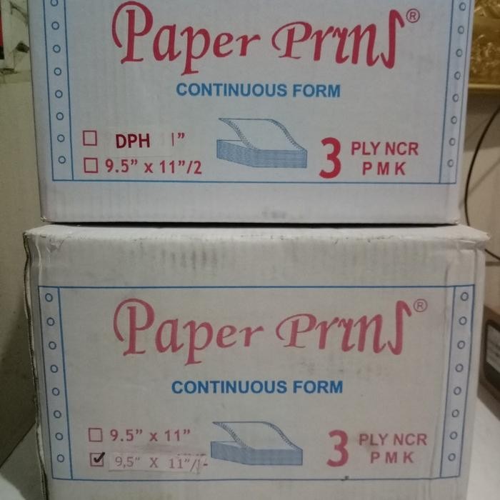

Pilihan- Continuous Form 9.5 X 11 - 3 Ply Bagi 3 / 3 Ply Bagi 4 Kertas Komputer
