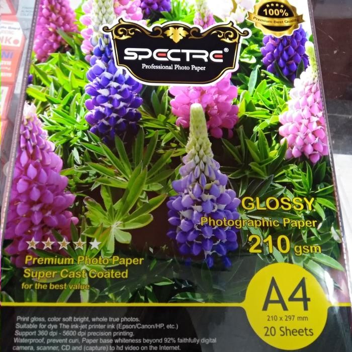 

Pilihan- Kertas Photo Paper Glossy 210 Gsm Spectra